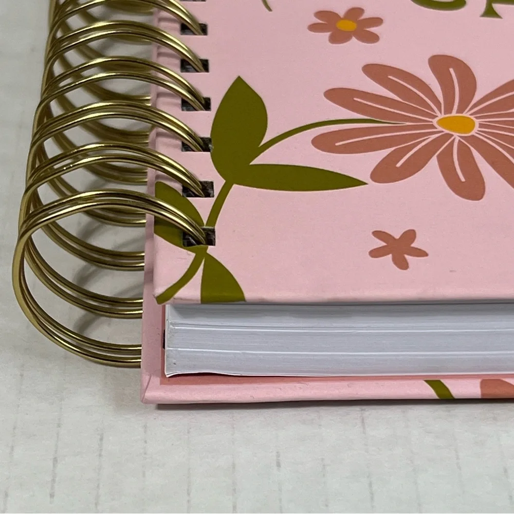 Daisy Flower Child Lined Spiral Hardcover Journal Floral Hippie 70’s Notebook